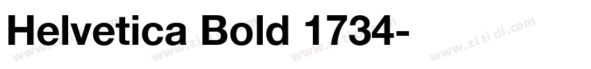 Helvetica Bold 1734字体转换